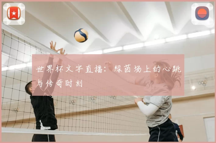 世界杯文字直播：绿茵场上的心跳与传奇时刻